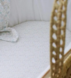 Secret Linen Store 100% Organic Cotton Moses Basket Fitted Sheet