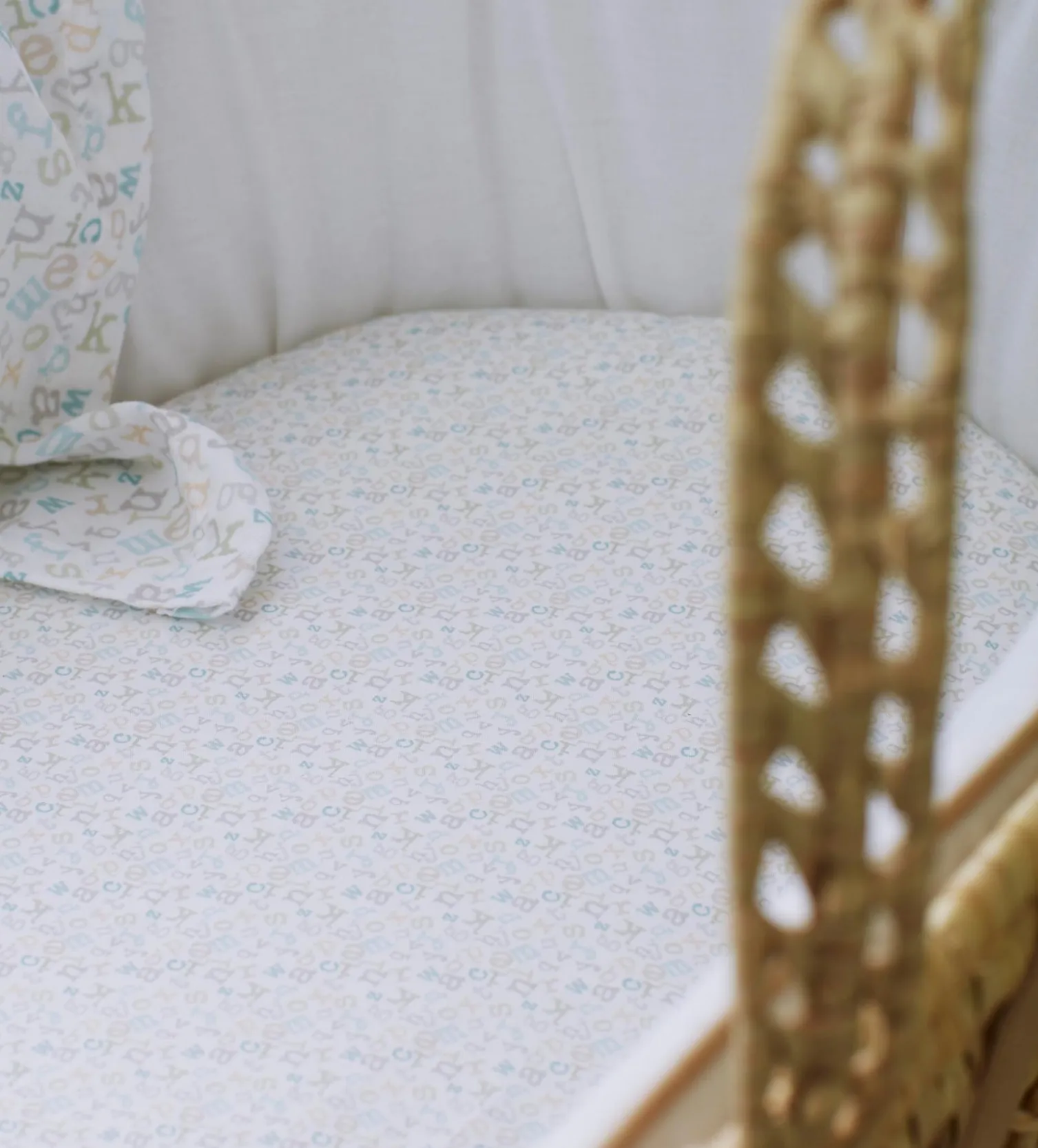 Secret Linen Store 100% Organic Cotton Moses Basket Fitted Sheet