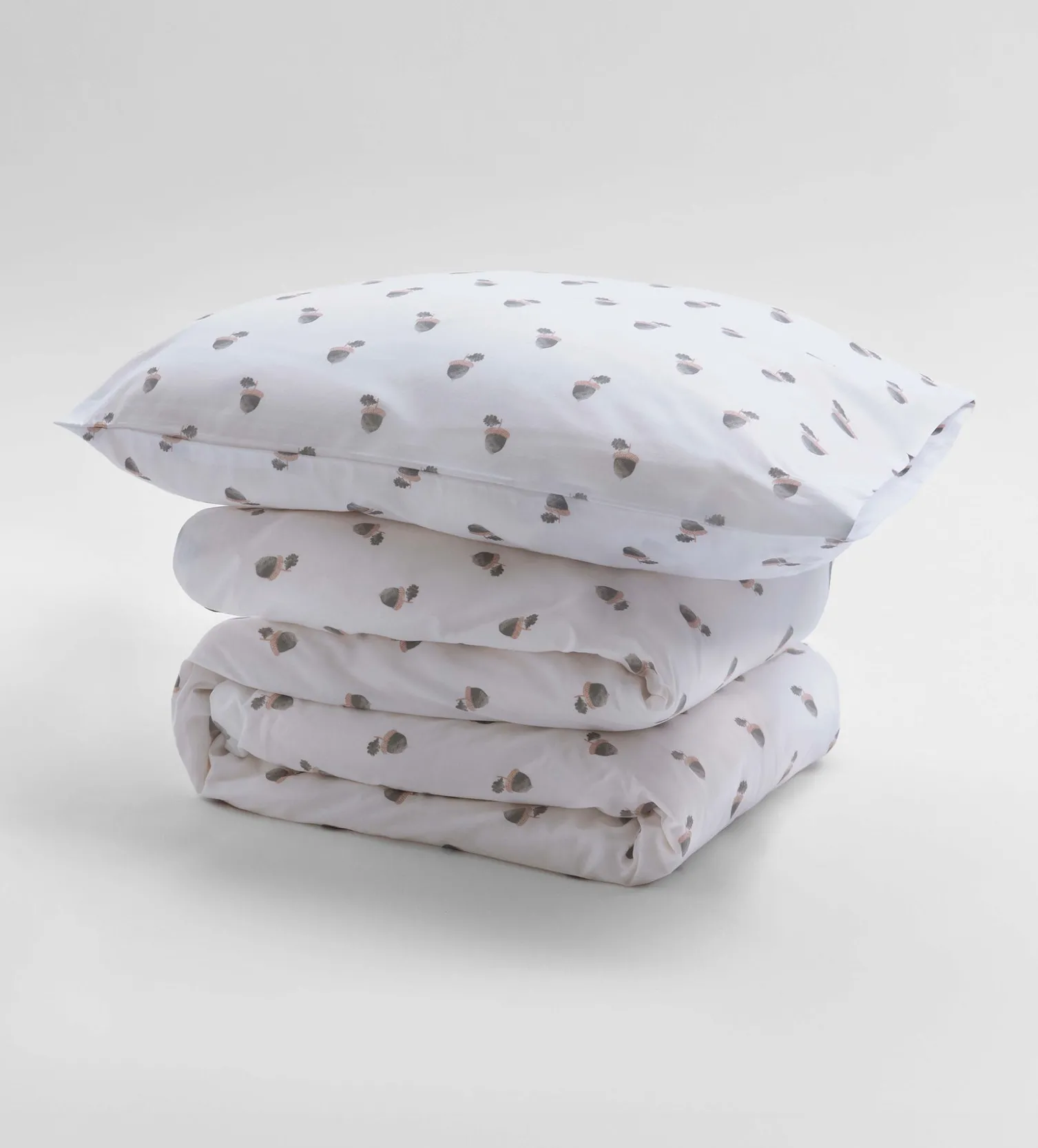 Secret Linen Store Acorn 100% Organic Cotton Duvet Cover Set