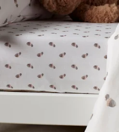 Secret Linen Store Acorn 100% Organic Cotton Fitted Sheet