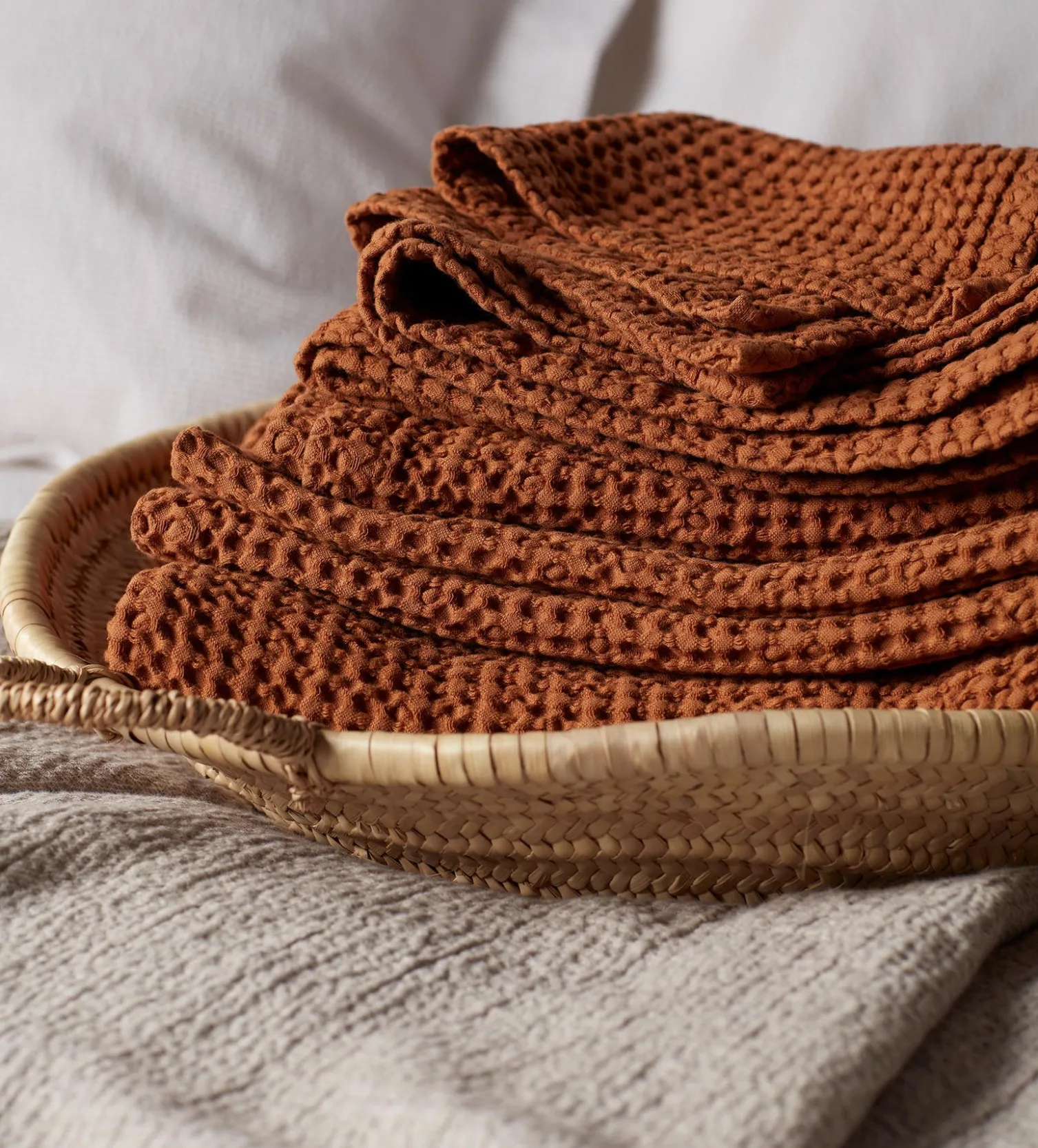 Secret Linen Store Amber 100% Cotton Waffle Towels