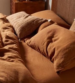 Secret Linen Store Amber 100% Linen Duvet Cover