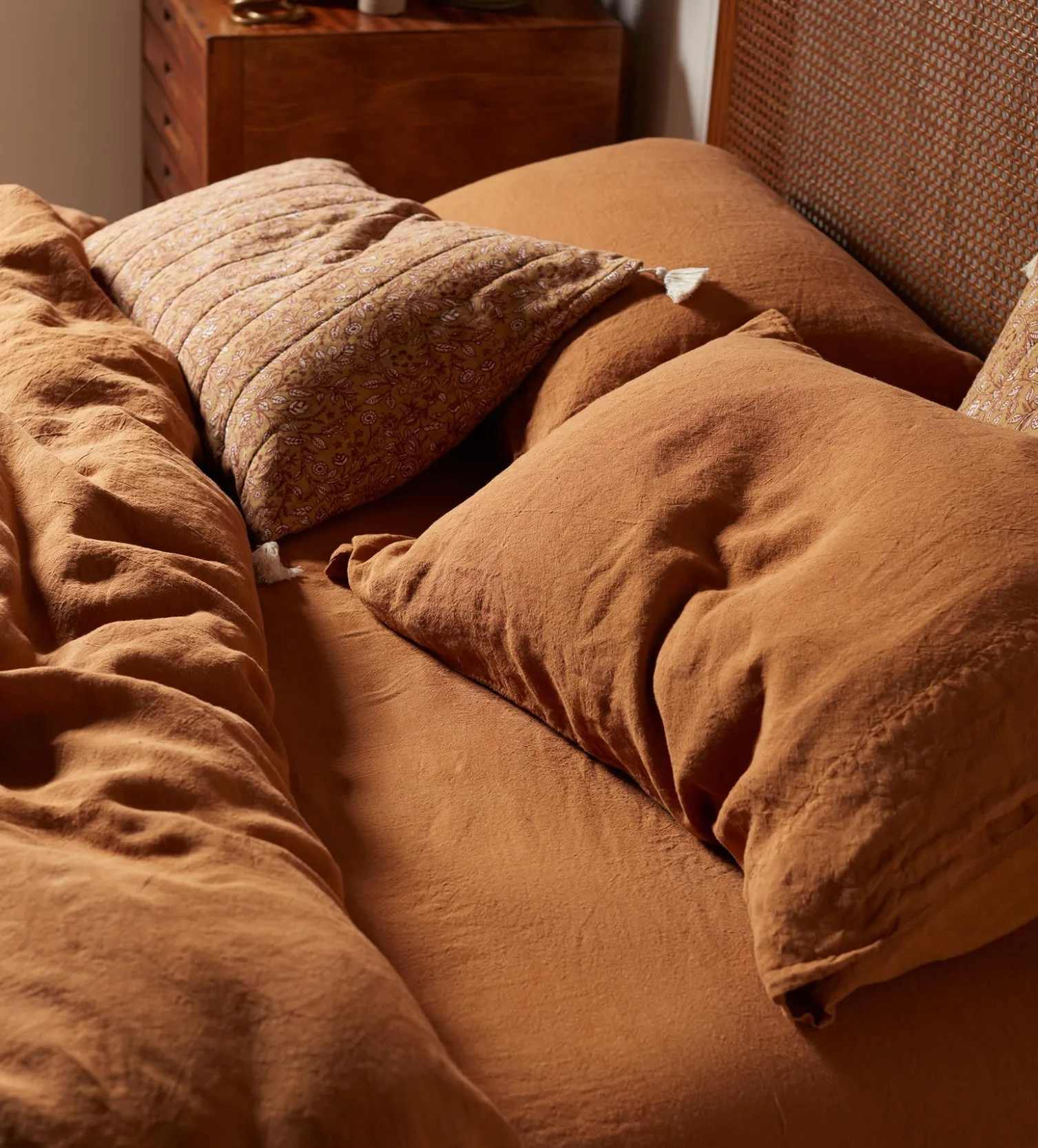 Secret Linen Store Amber 100% Linen Duvet Cover