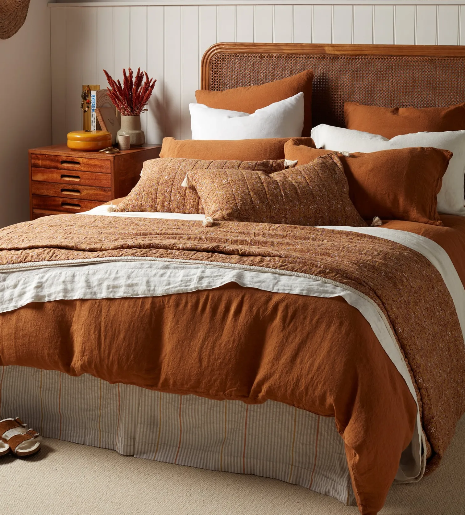 Secret Linen Store Amber 100% Linen Duvet Cover