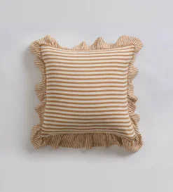 Secret Linen Store 100% Linen Frill Edge Cushion Cover