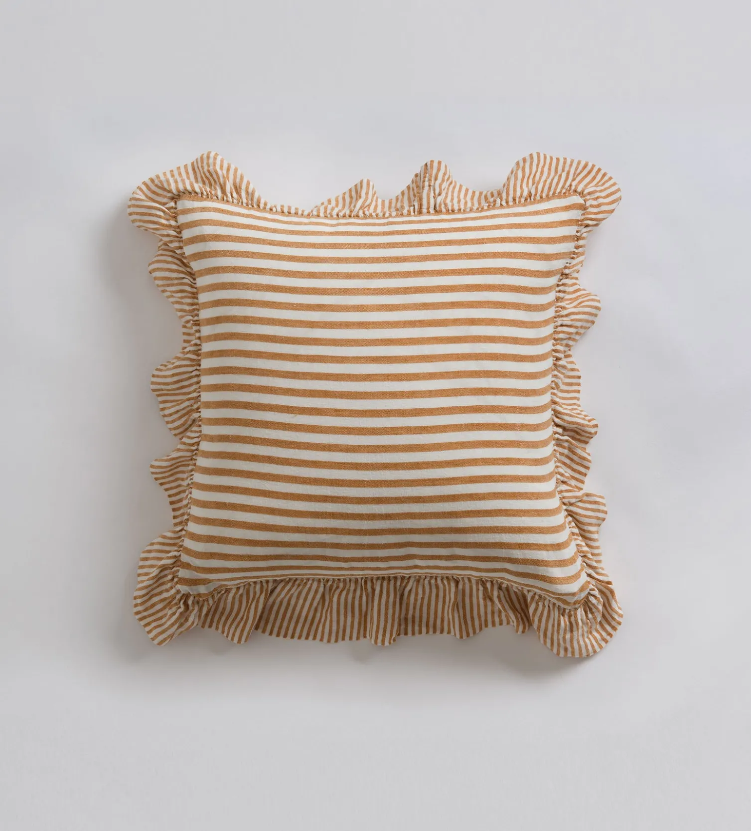 Secret Linen Store 100% Linen Frill Edge Cushion Cover