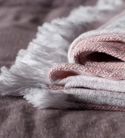 Secret Linen Store Ash Rose Sofia 100% Cotton Blanket