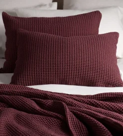 Secret Linen Store Beetroot Big Waffle 100% Cotton Throw