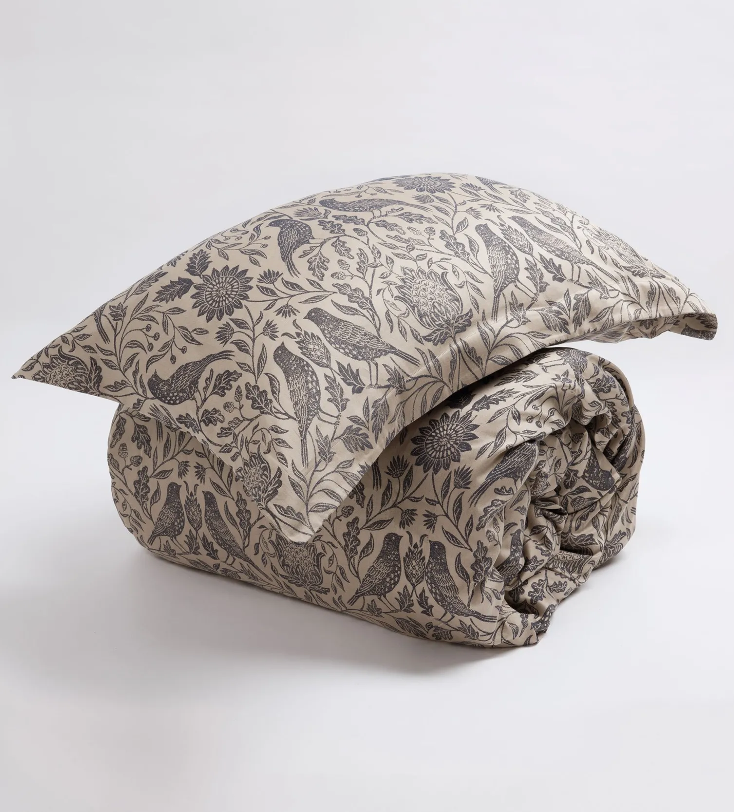 Secret Linen Store Birdie Jacquard 100% Cotton Duvet Cover