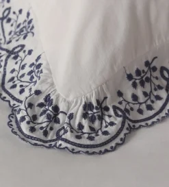 Secret Linen Store Blue Elsie Cotton Linen Duvet Cover