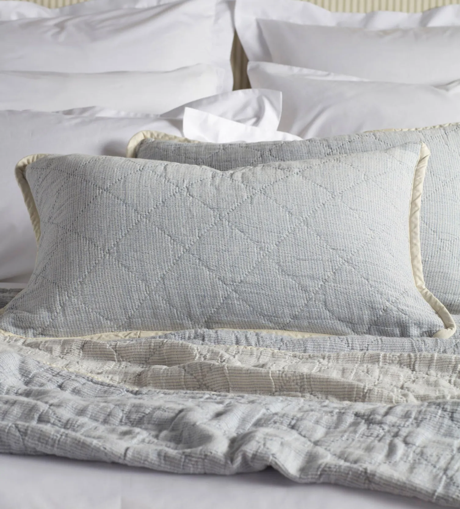 Secret Linen Store 100% Cotton Quilted Cushion Cover