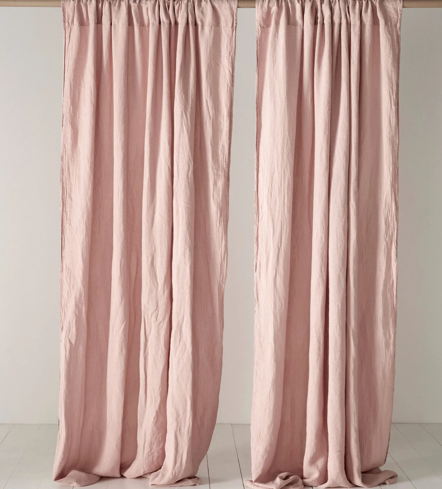 Secret Linen Store 100% Linen Loop Top Curtain (Single)