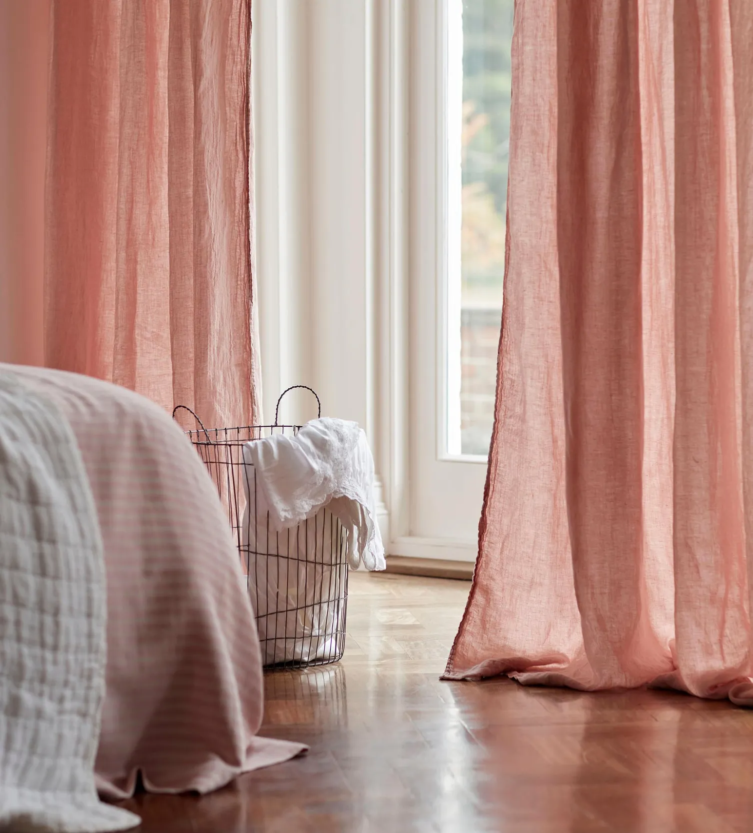 Secret Linen Store 100% Linen Loop Top Curtain (Single)