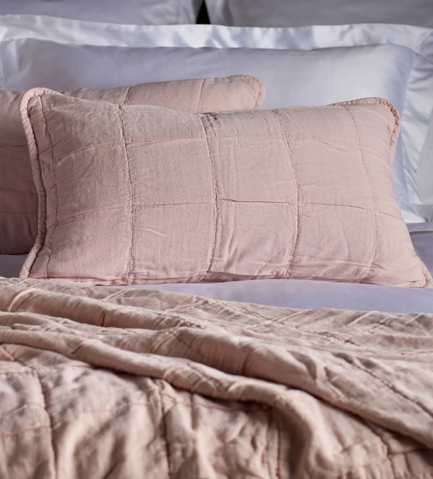 Secret Linen Store Finn 100% Cotton Quilted Cushion Cover