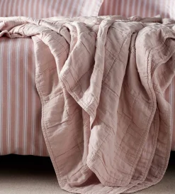 Secret Linen Store Finn 100% Cotton Quilted Throw