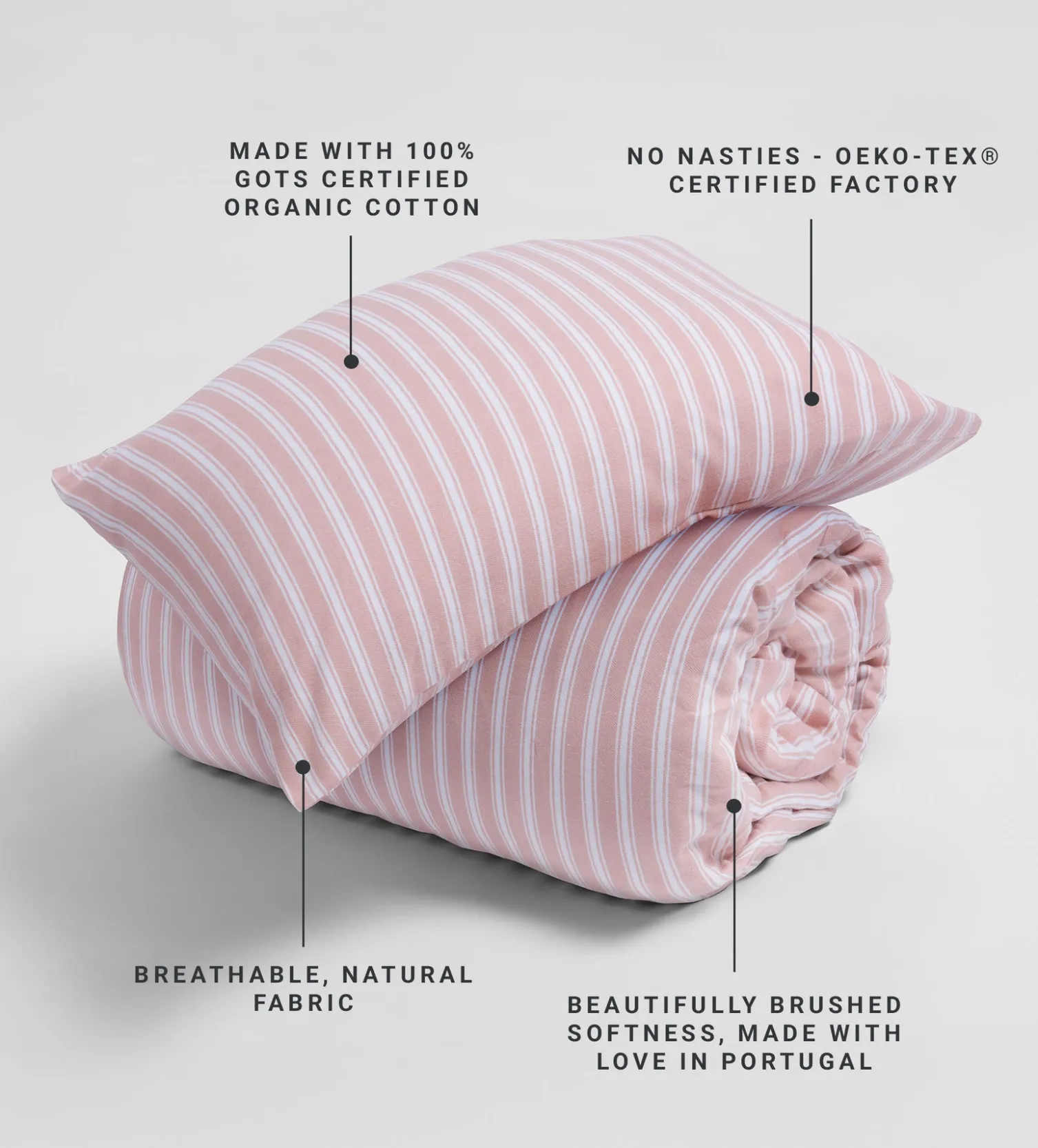 Secret Linen Store Brushed 100% Organic Cotton Duvet Cover