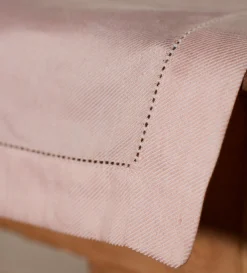 Secret Linen Store Blush Pink Twill Cotton Linen Table Runner