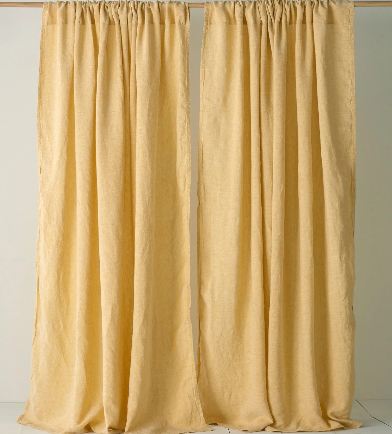 Secret Linen Store 100% Linen Loop Top Curtain (Single)