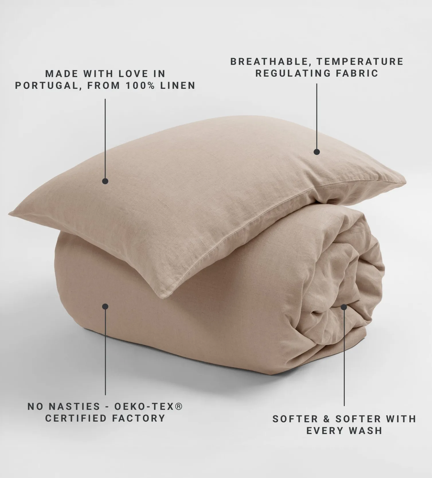 Secret Linen Store 100% Linen Housewife Pillowcase