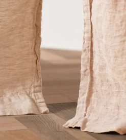Secret Linen Store Café au Lay 100% Linen Loop Top Curtain (Single)
