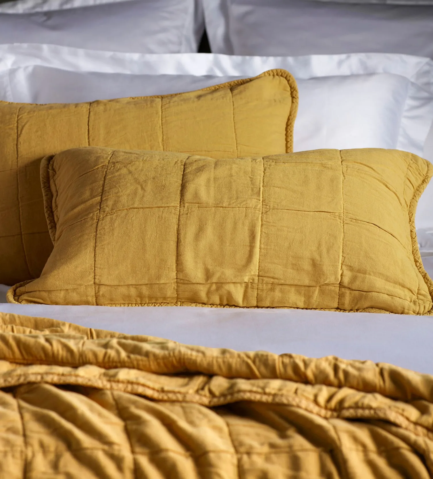 Secret Linen Store Finn 100% Cotton Quilted Cushion Cover