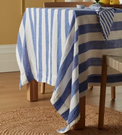 Secret Linen Store Cobalt Cora 100% Linen Tablecloth