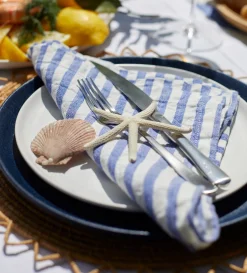 Secret Linen Store Cobalt 100% Linen Napkins - Set of 4