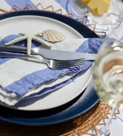 Secret Linen Store Cobalt 100% Linen Napkins - Set of 4