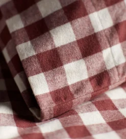 Secret Linen Store Gingham Brushed 100% Organic Cotton Duvet Cover