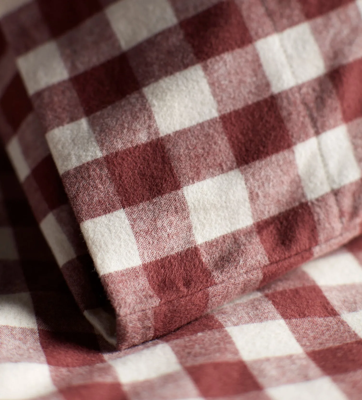 Secret Linen Store Gingham Brushed 100% Organic Cotton Duvet Cover