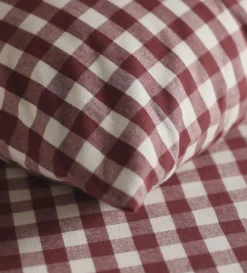 Secret Linen Store Gingham Brushed 100% Organic Cotton Pillowcase