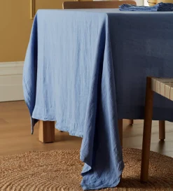 Secret Linen Store Blue 100% Linen Tablecloth