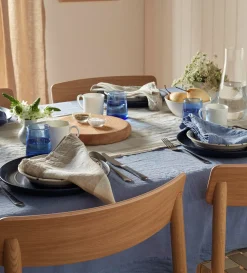 Secret Linen Store Blue 100% Linen Tablecloth