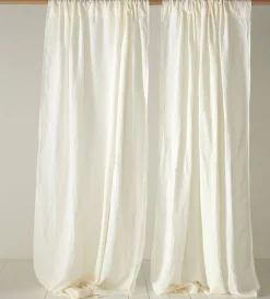 Secret Linen Store 100% Linen Loop Top Curtain (Single)
