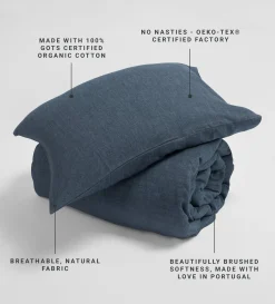 Secret Linen Store Brushed 100% Organic Cotton Duvet Cover