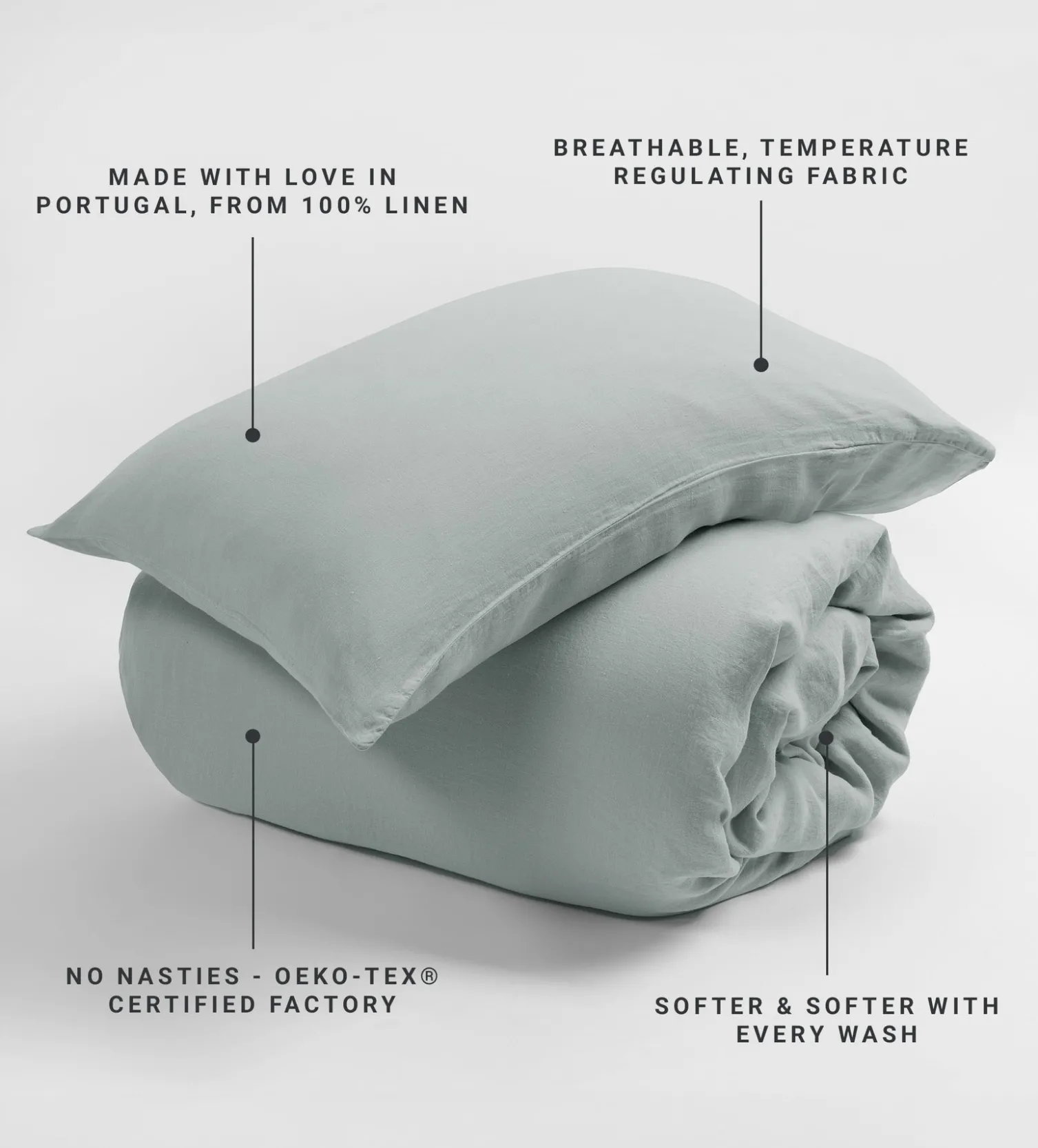 Secret Linen Store 100% Linen Housewife Pillowcase
