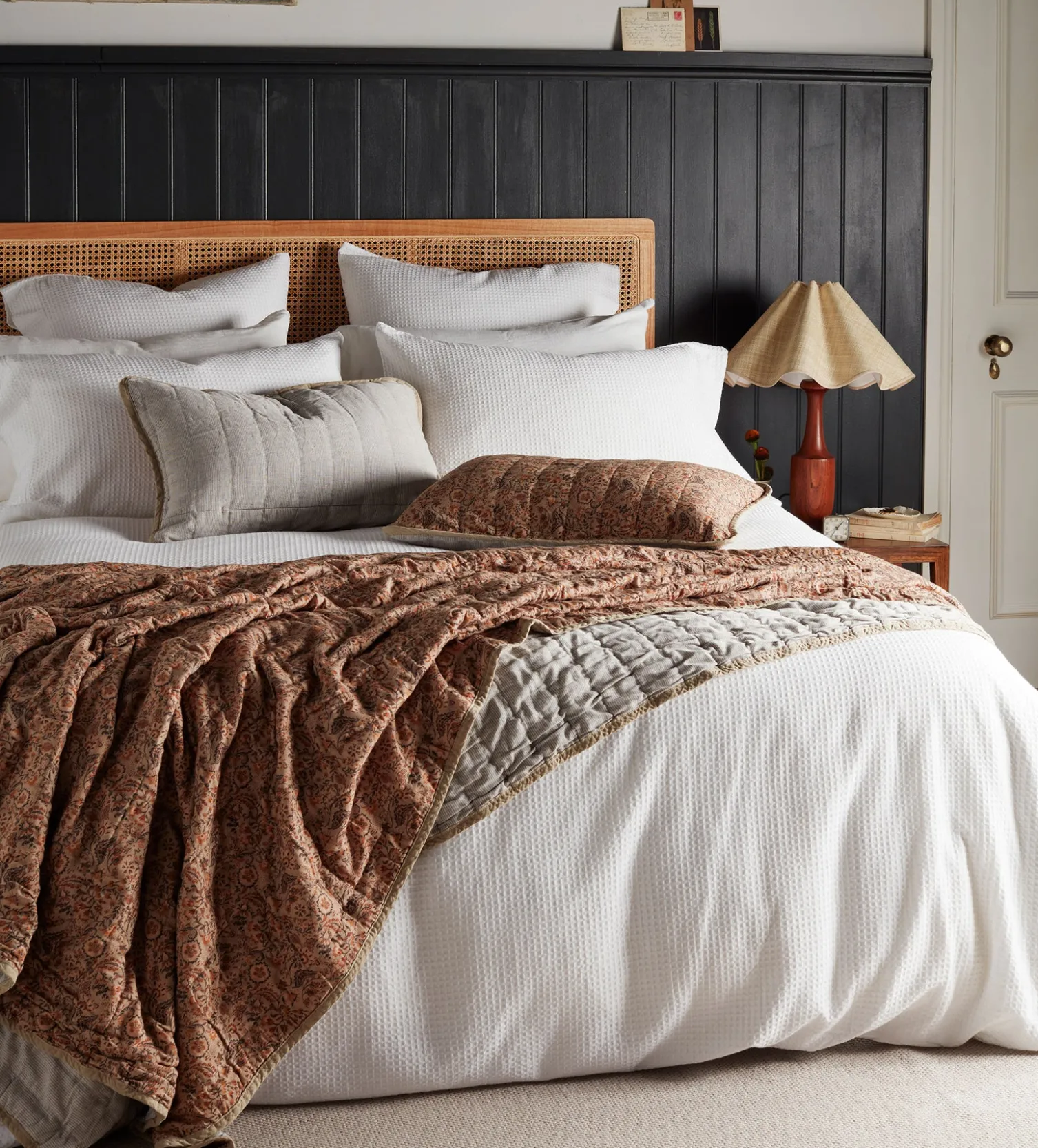 Secret Linen Store Ellie 100% Cotton Quilted Cushion Cover