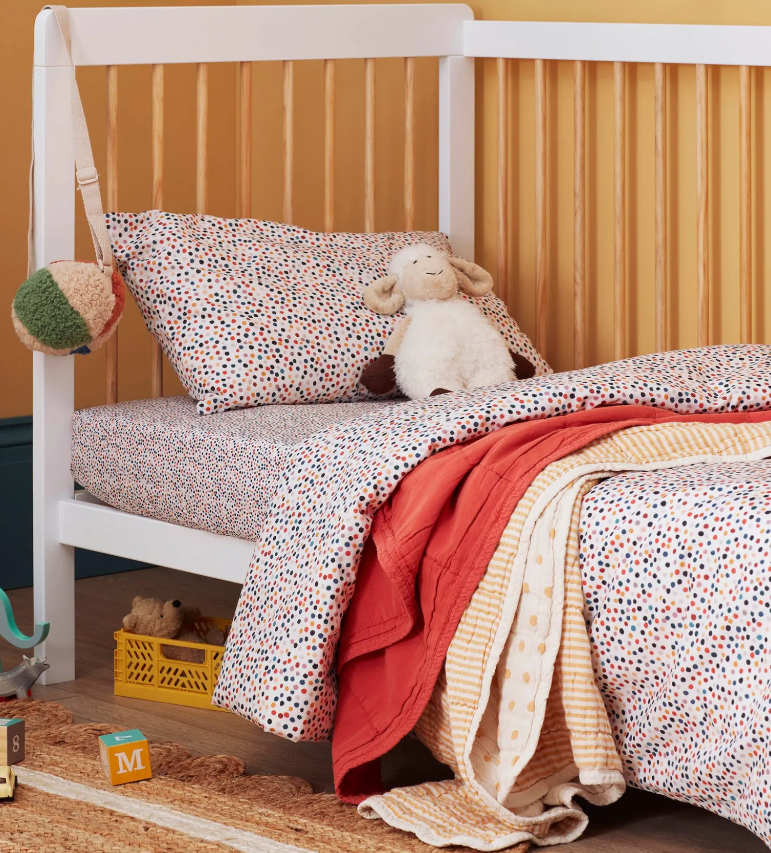 Secret Linen Store 100% Organic Cotton Cot Bed Duvet Cover Set