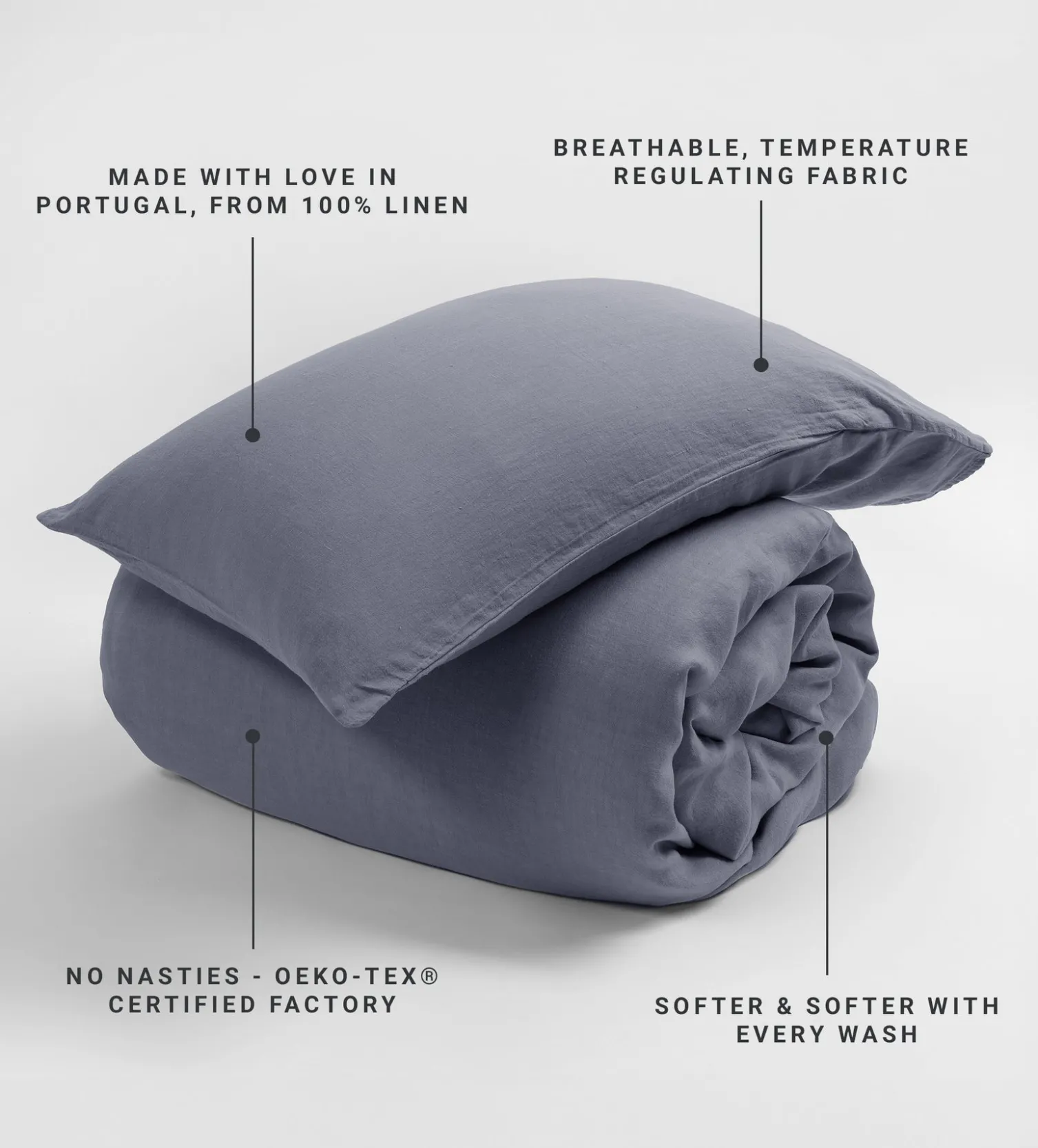 Secret Linen Store 100% Linen Housewife Pillowcase