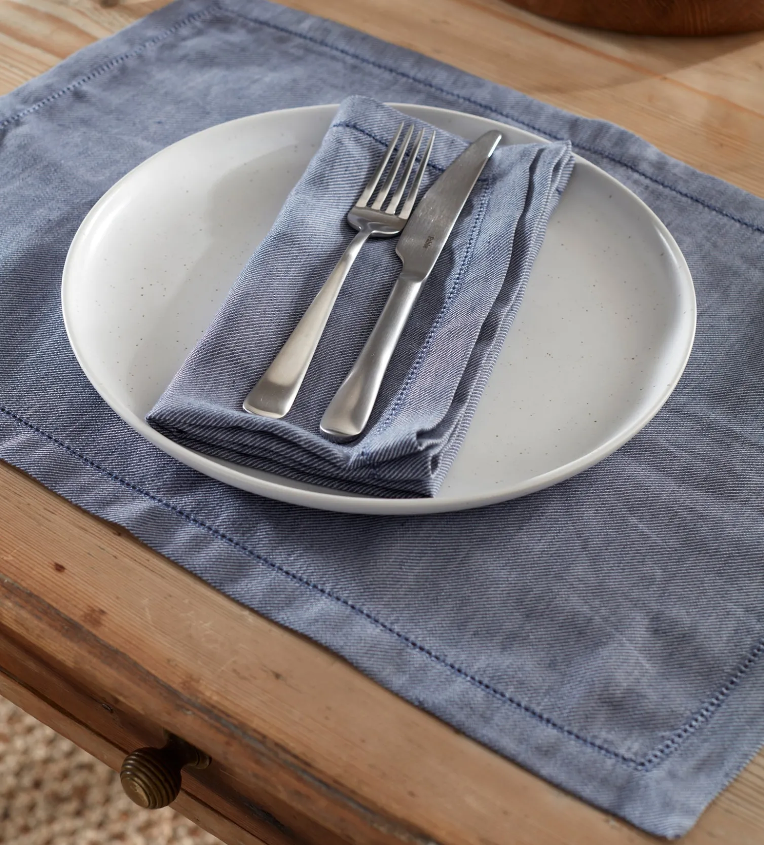 Secret Linen Store Cotton Linen Twill Placemats - Set of 2
