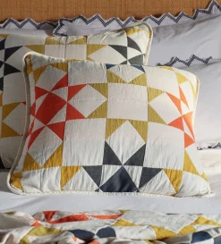 Secret Linen Store Glassette Stella Quilted 100% Cotton Cushion Cover