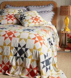 Secret Linen Store Glassette Stella Quilted 100% Cotton Bedspread
