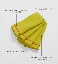 Secret Linen Store Glassette Vine 100% Linen Napkins