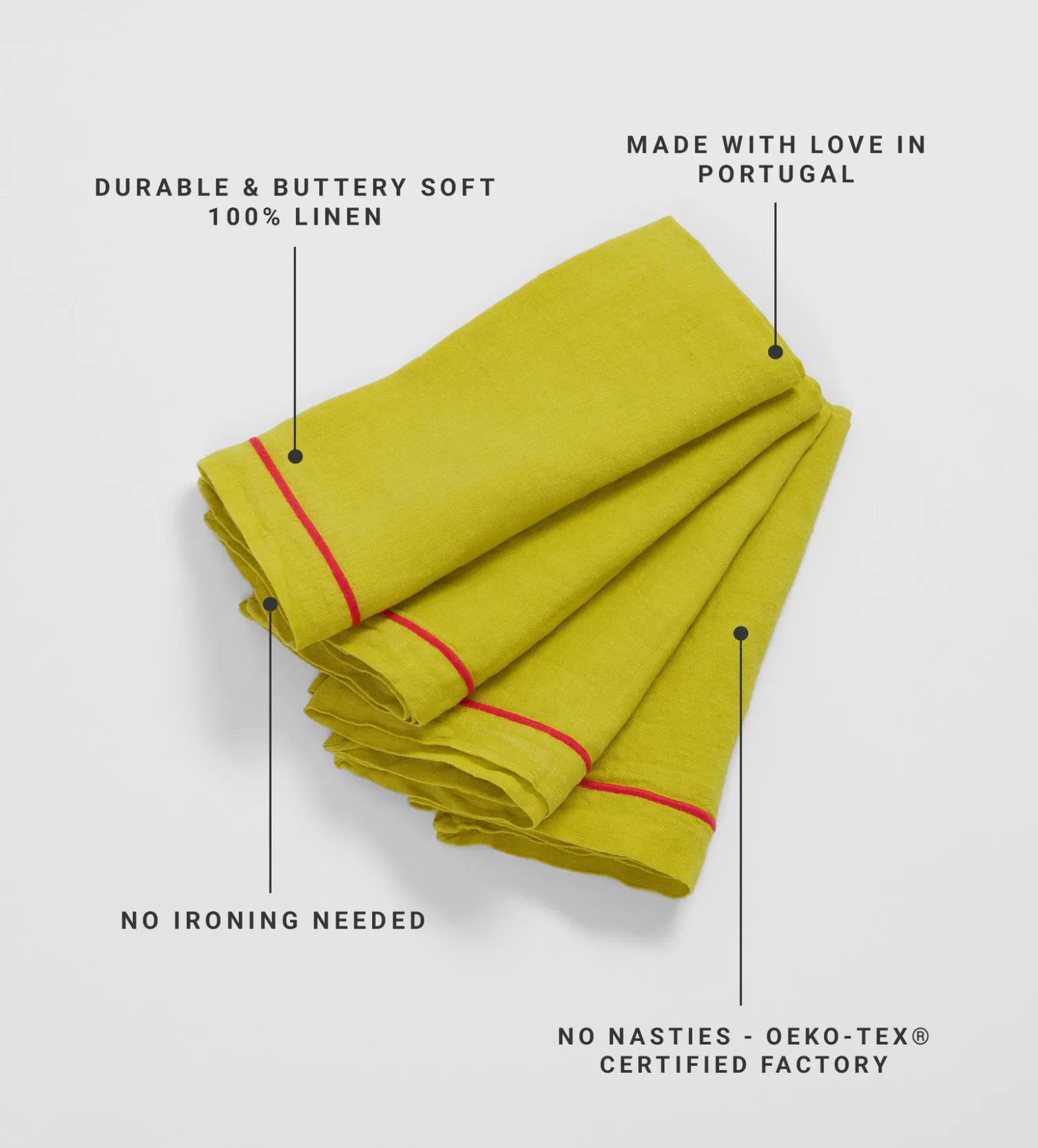 Secret Linen Store Glassette Vine 100% Linen Napkins
