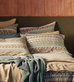 Secret Linen Store Green Jude 100% Cotton Duvet Cover