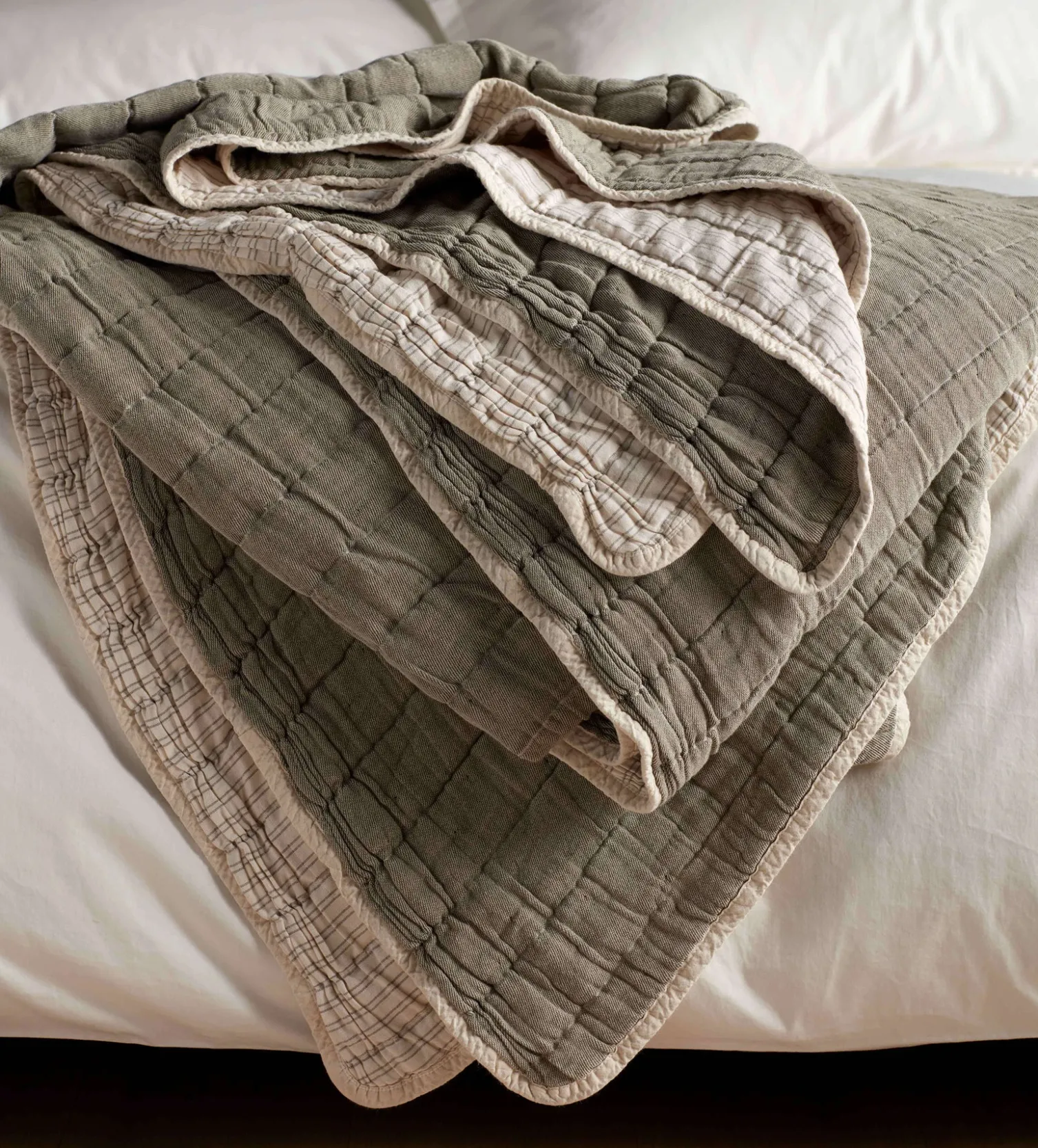 Secret Linen Store 100% Cotton Quilted Throw