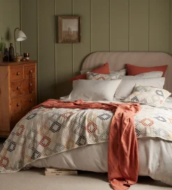 Secret Linen Store Jolene 100% Cotton Quilted Throw