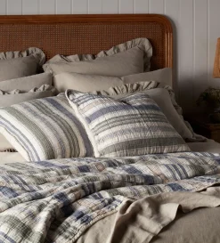 Secret Linen Store Magnus 100% Cotton Quilted Cushion Cover