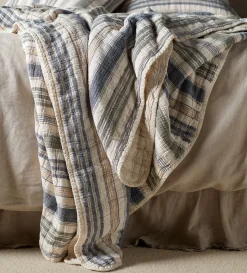 Secret Linen Store Magnus 100% Cotton Quilted Throw