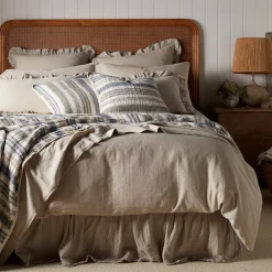 Secret Linen Store Magnus 100% Cotton Quilted Throw